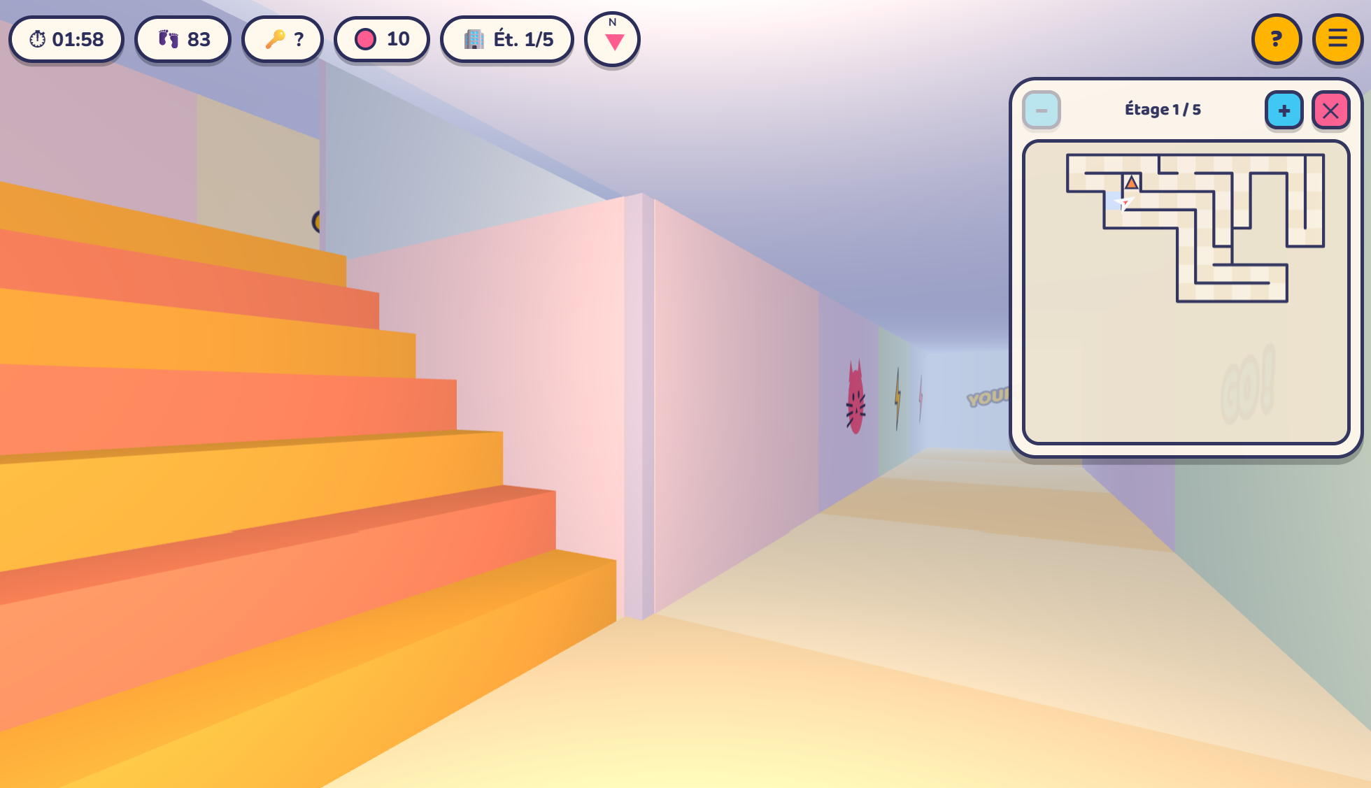 Claude Fable 5 3D maze in-game view